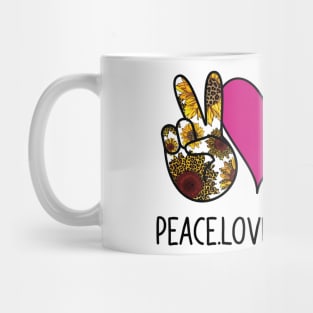 Peace Love Sunflowers Mug